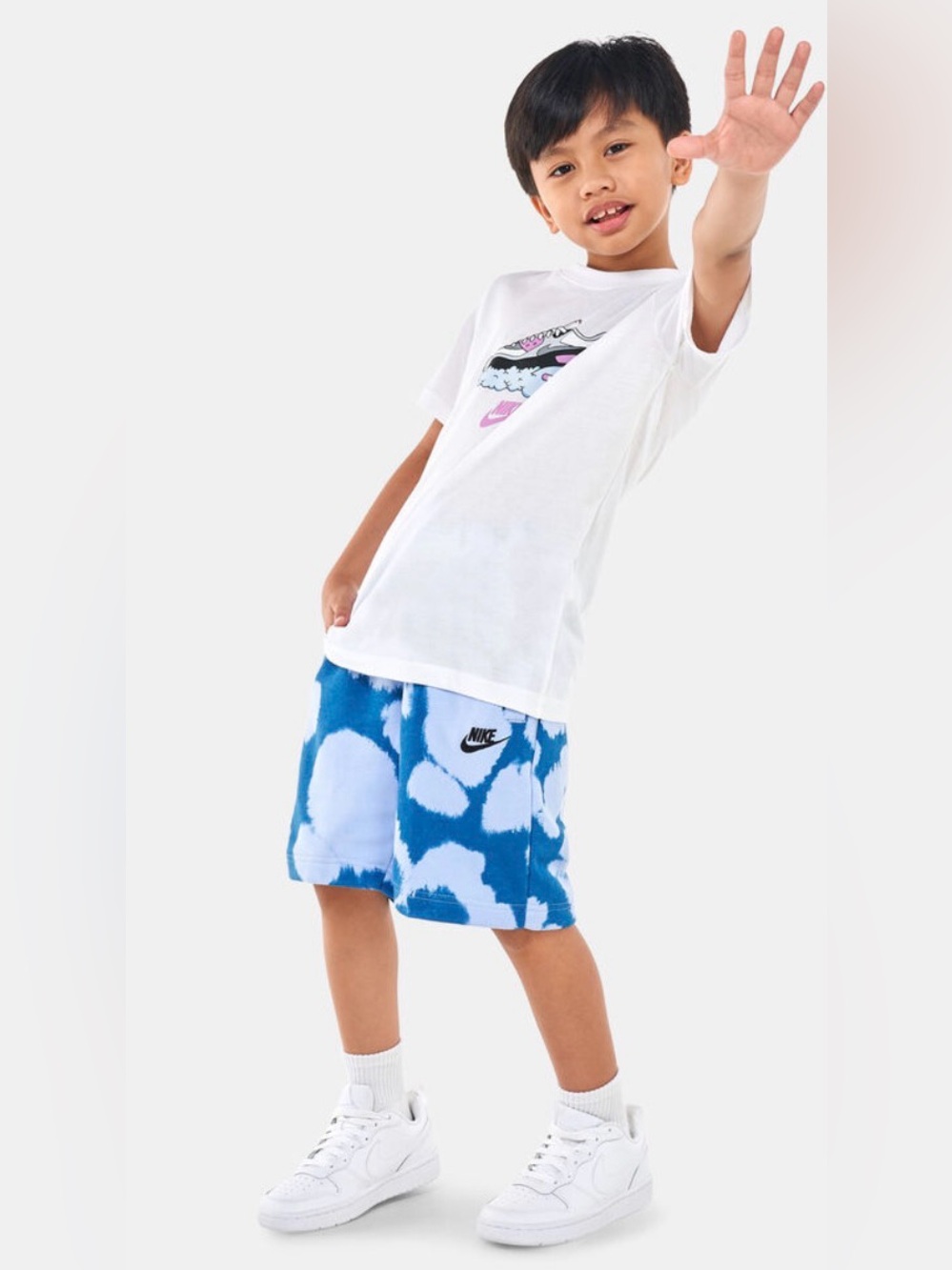 Nike Kids' Sportswear Printed French Terry Shorts Youth XS